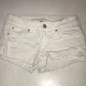 American Eagle Outfitters: White Jean Shorts